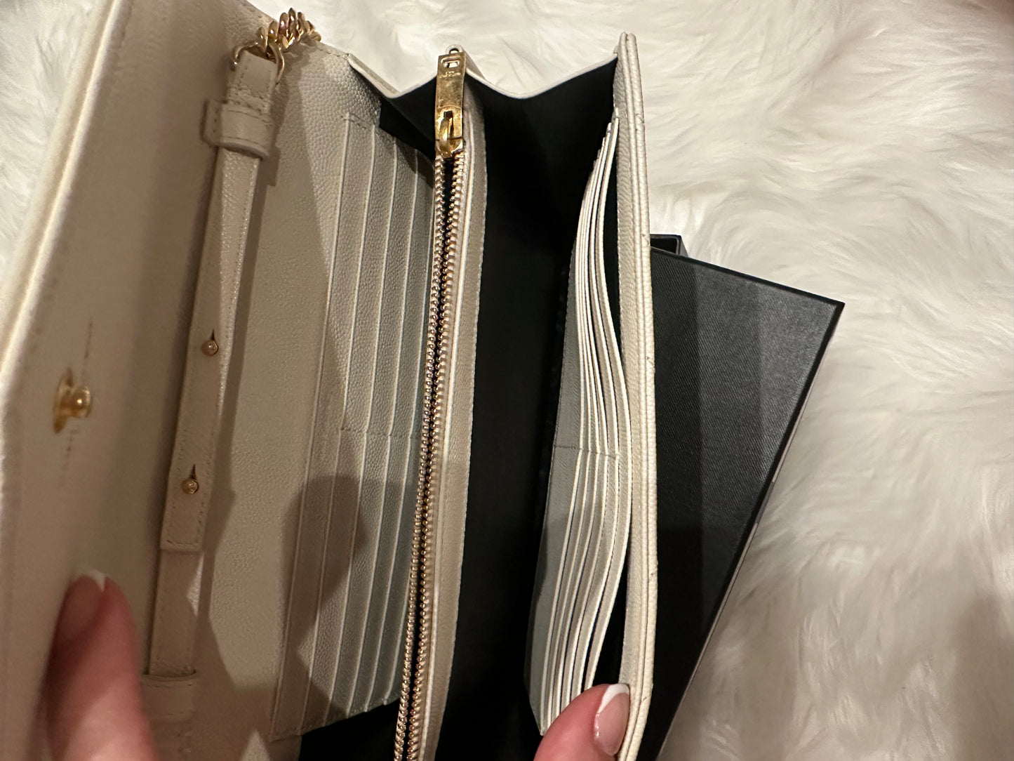 Saint Laurent Classic Cassandre Chain Wallet