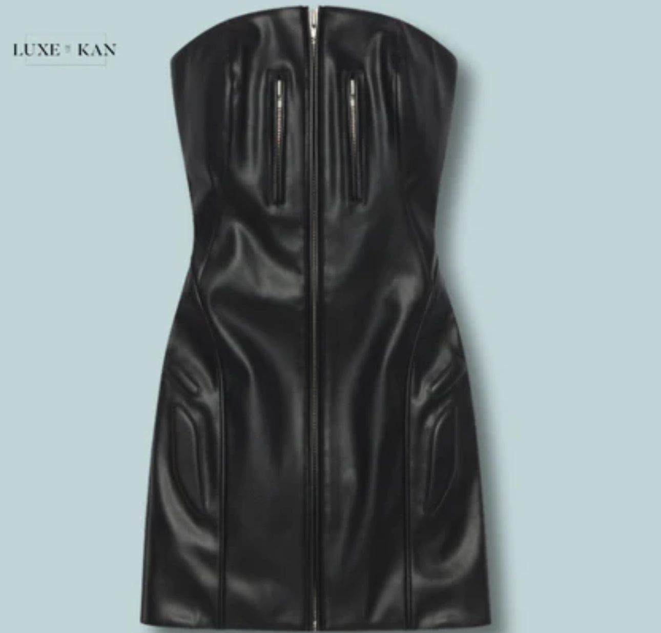 KYLIE JENNER FAUX LEATHER DRESS SMALL
