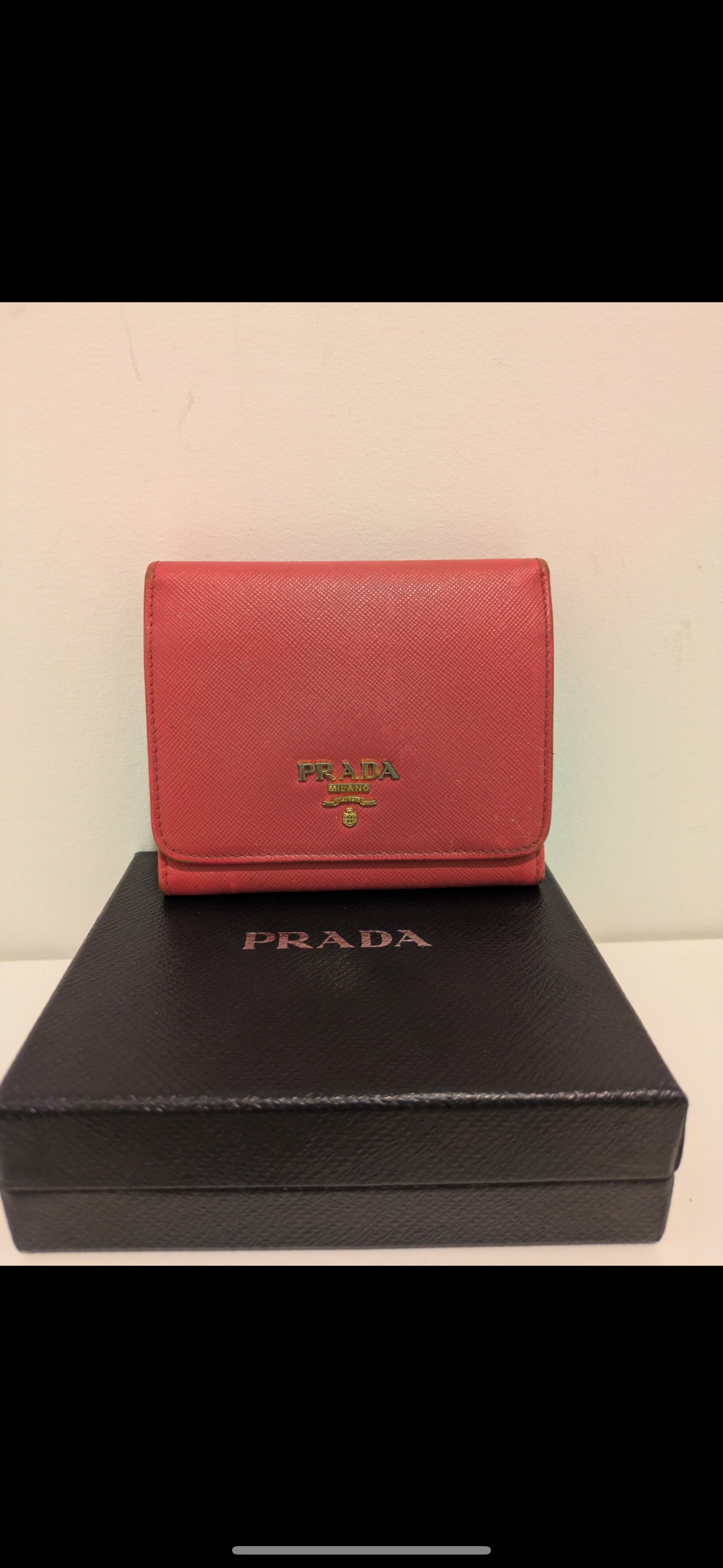 PRADA Red Leather Wallet ❤️