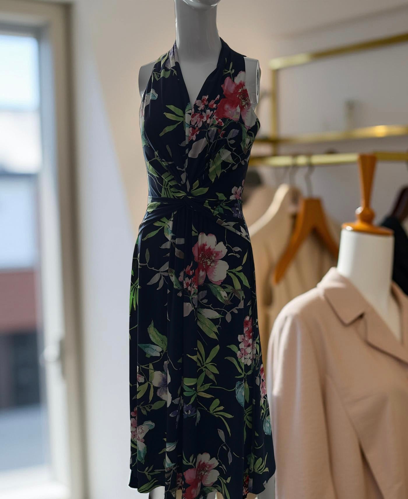 CHAPS FLORAL DRESS XS