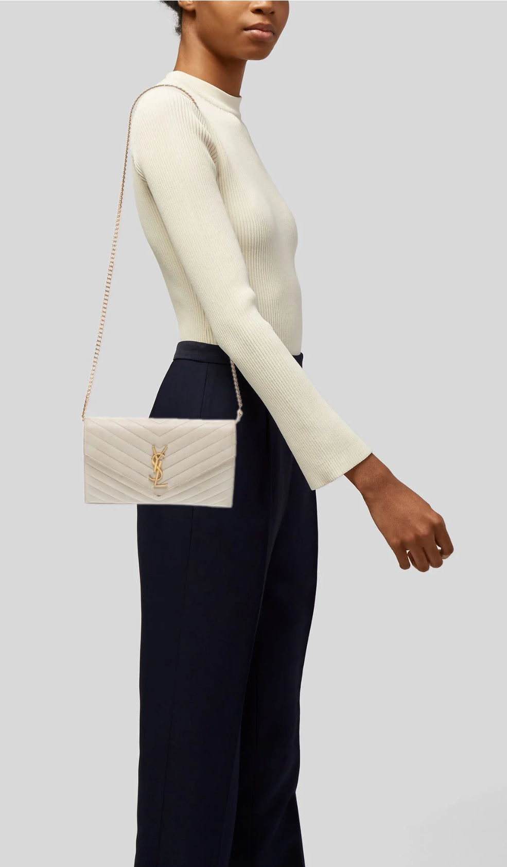 Saint Laurent Classic Cassandre Chain Wallet