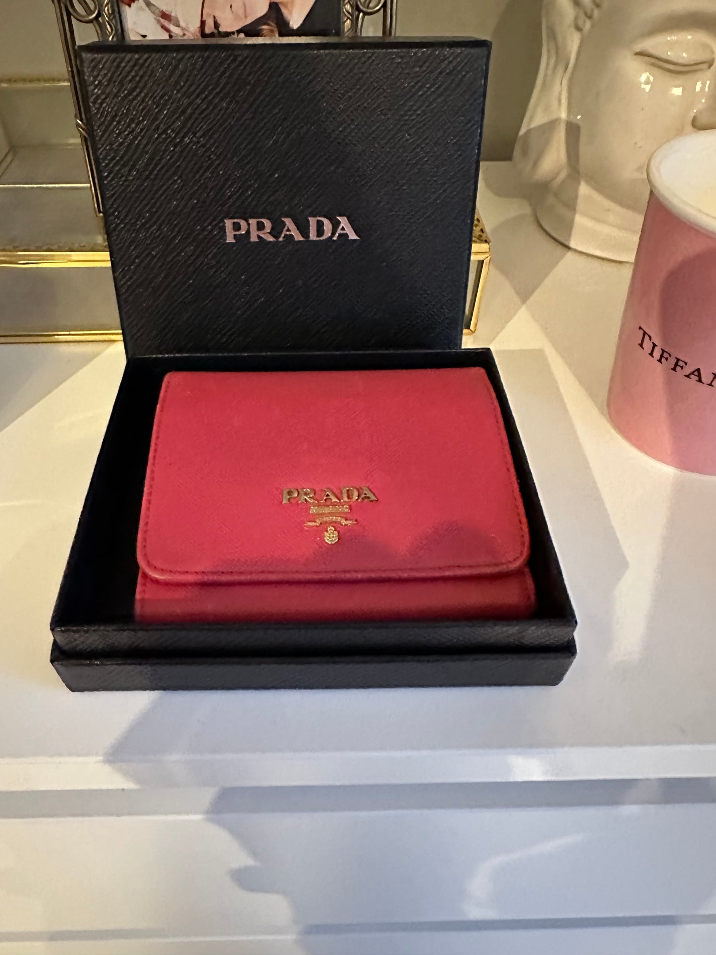 PRADA Red Leather Wallet ❤️