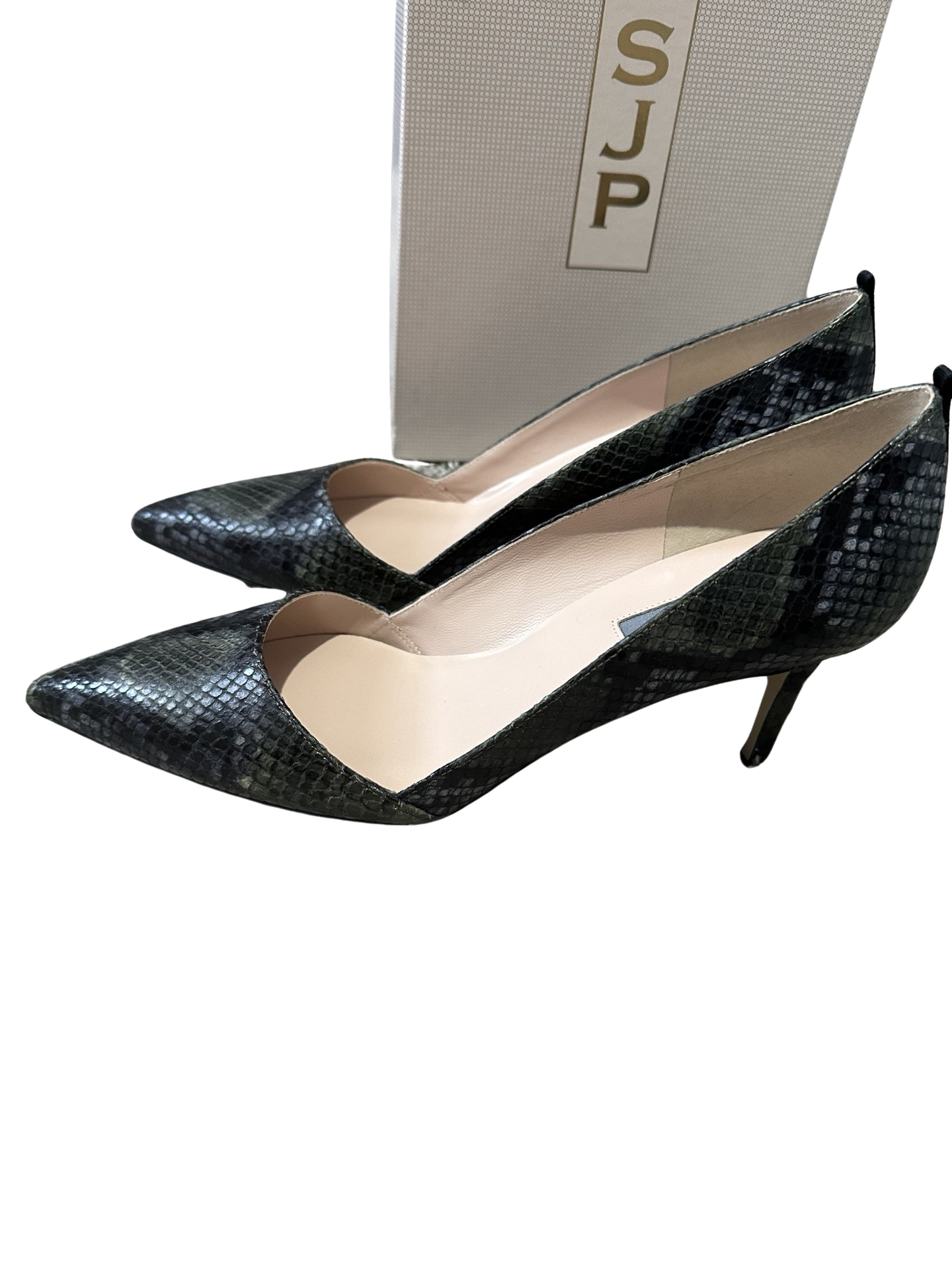 Sarah Jessica Parker Heels Reptile Sz 40
