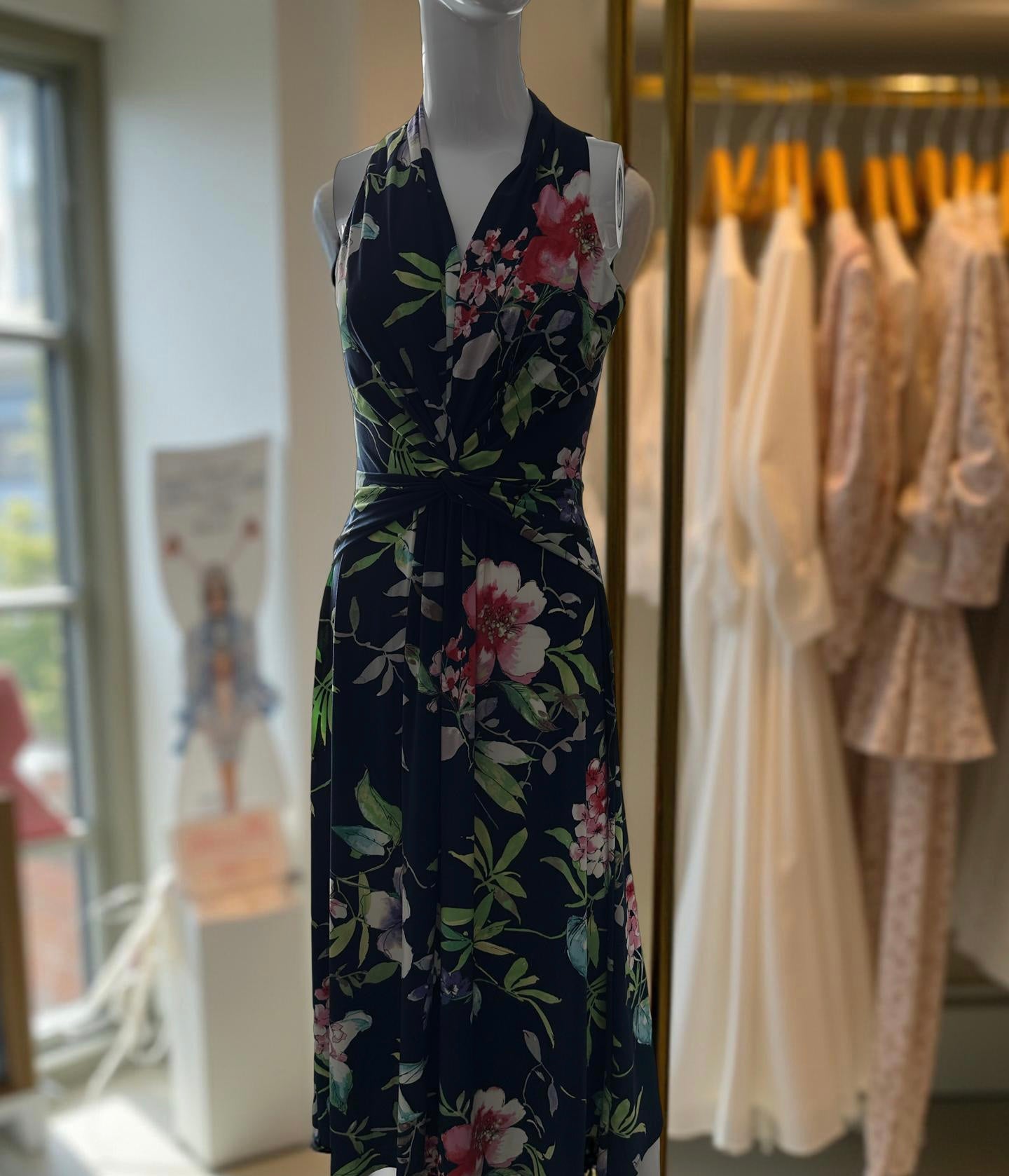 CHAPS FLORAL DRESS XS