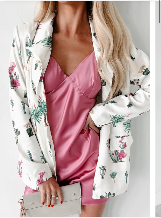 Taelynn Cactus Print Blazer — Size Small (New With Tags)