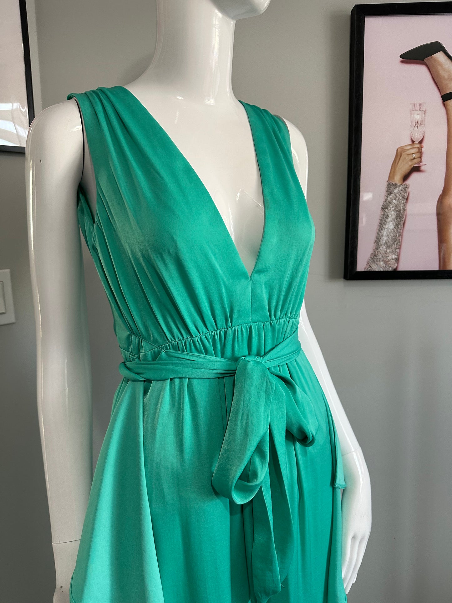 BCBG Max Azria Suzanne Turquoise Maxi Dress – Size 0 – New With Tags