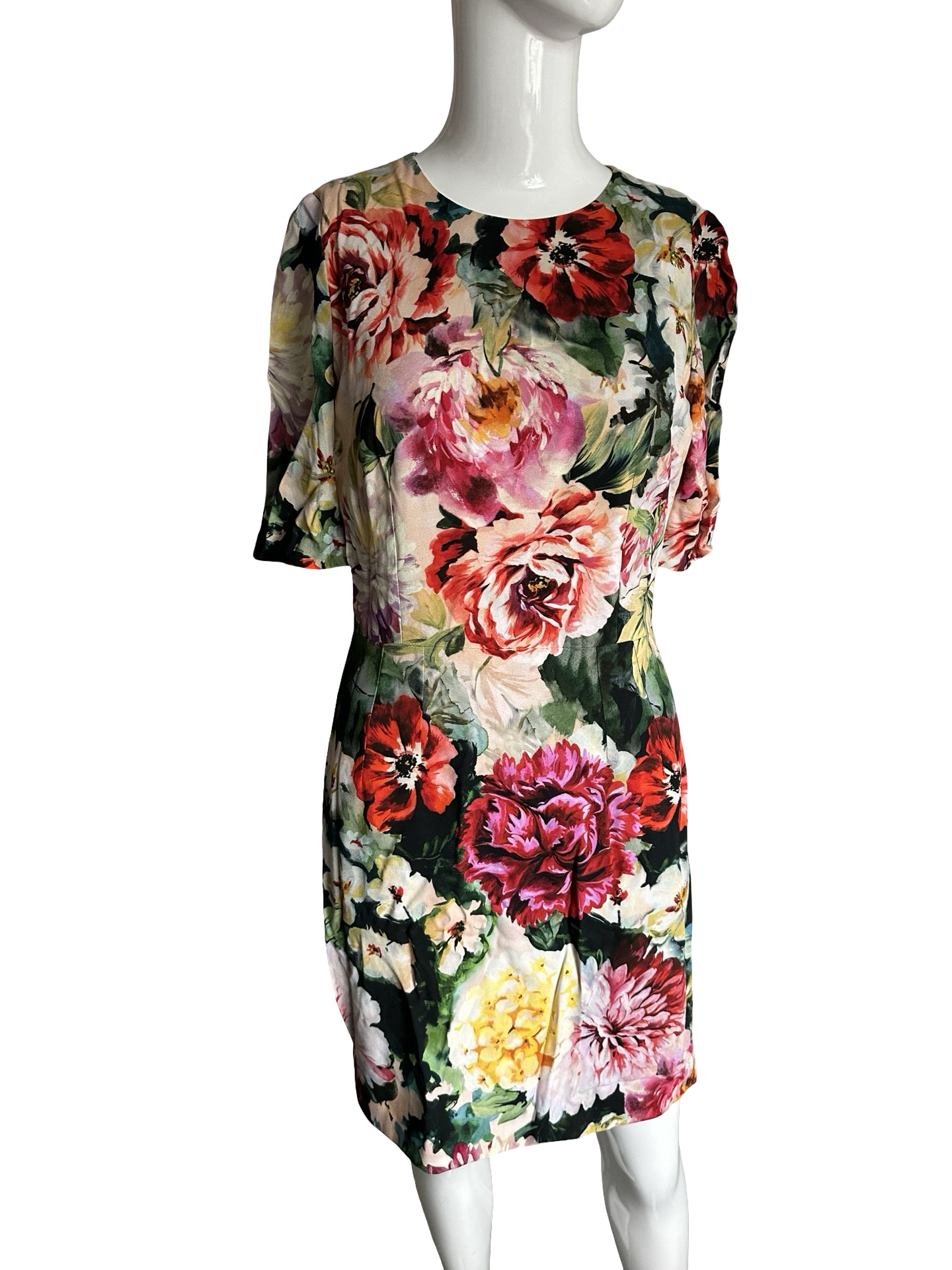 Dolce & Gabbana Floral Silk-Lined Sheath Dress