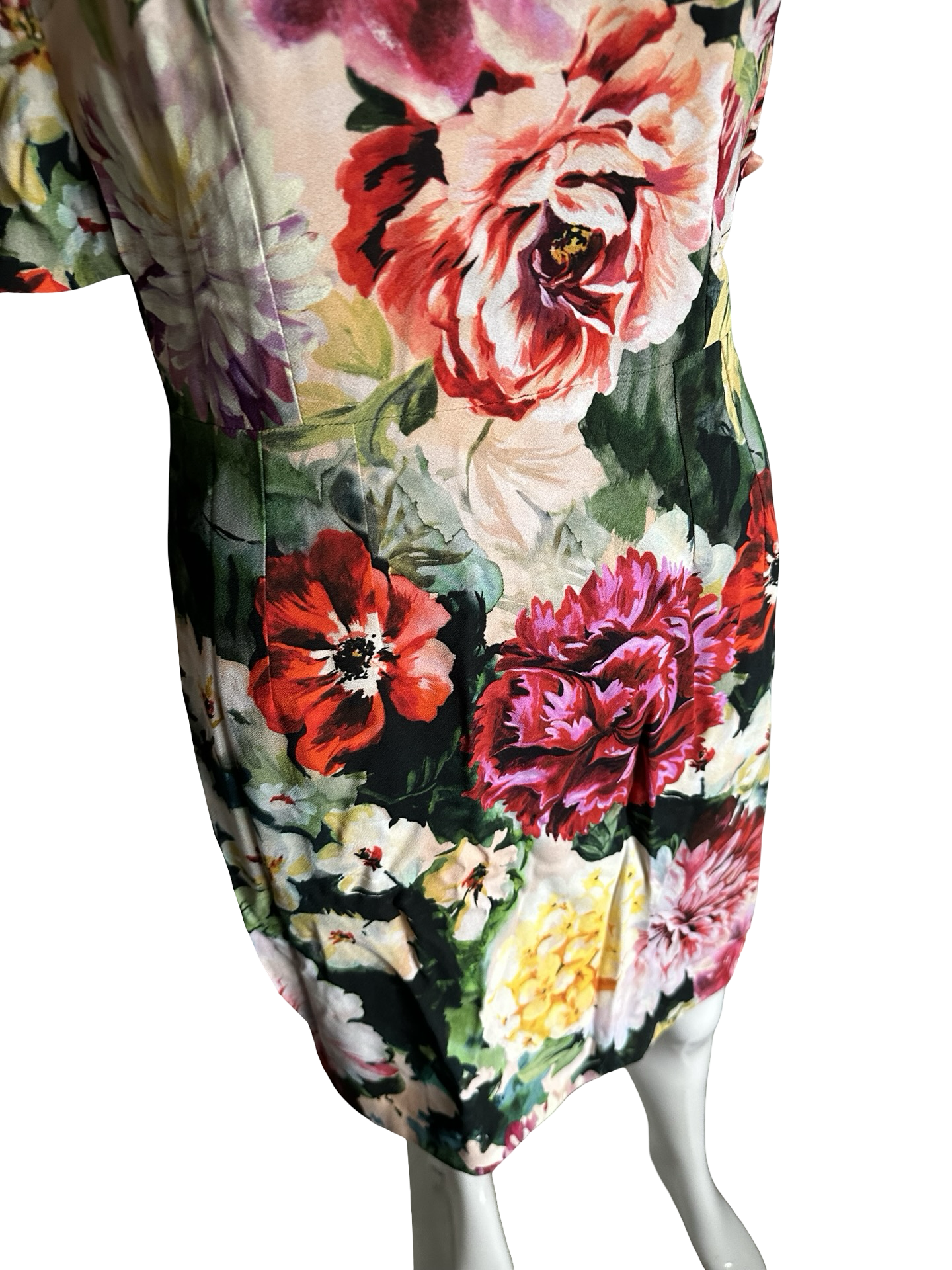 Dolce & Gabbana Floral Silk-Lined Sheath Dress