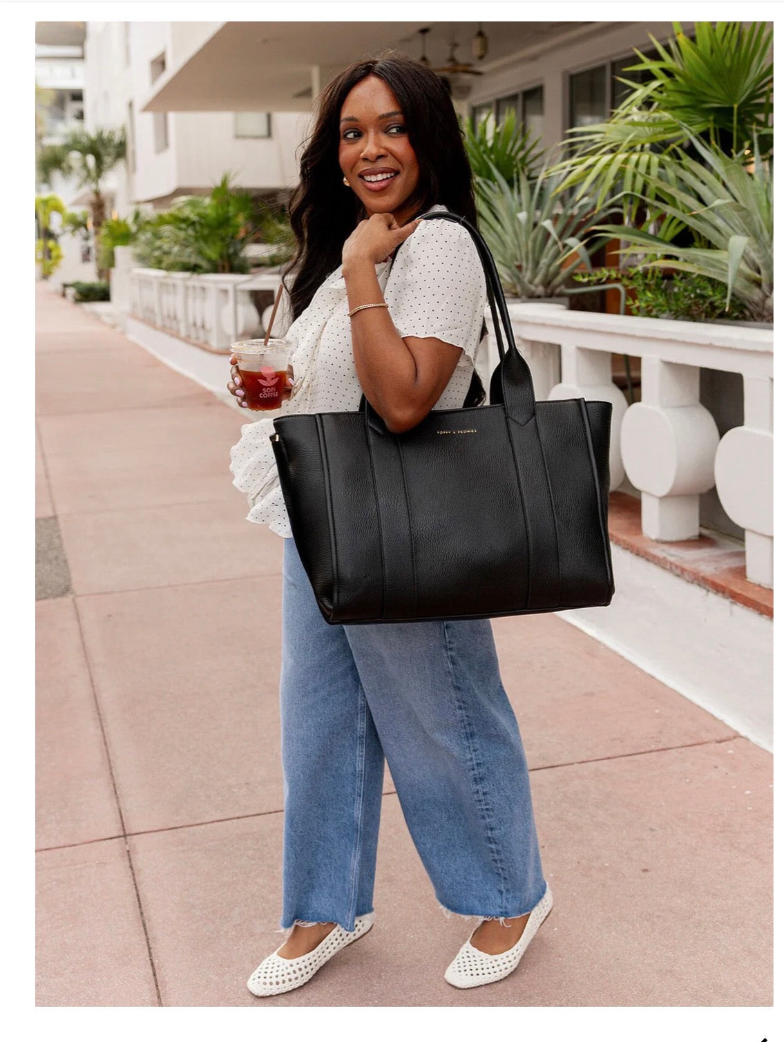 Poppy & Peonies Multitasker Tote – Black