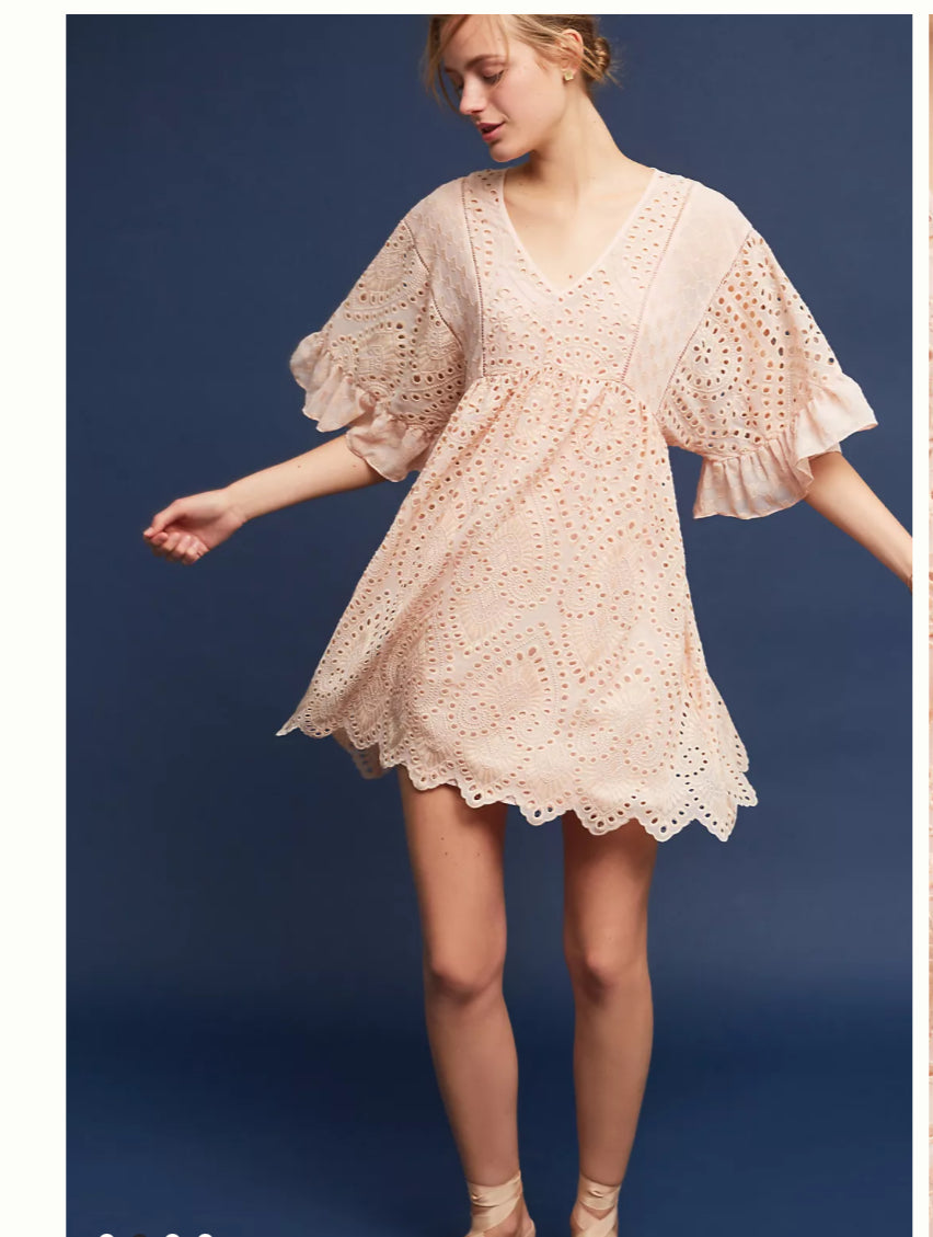 Anthropologie Akemi + Kin Brooke eyelet Swing Dress. Size 8