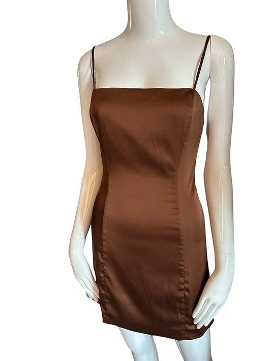 Sunday Best by Aritzia Brown Mini Dress – Size 6