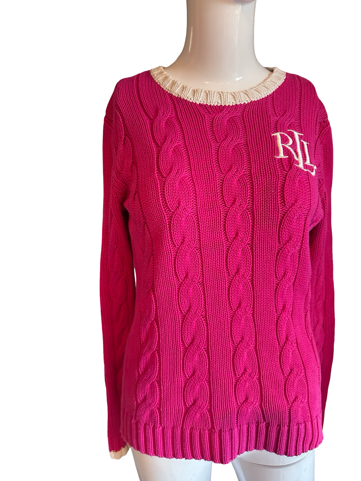 Ralph Lauren Pink Knit Sweater — Size Small