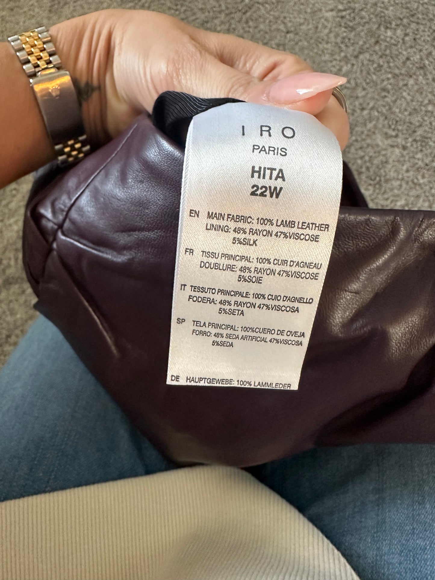 IRO Hita Lamb Leather Mini Skirt | NWT | FR 32 / US 0–2