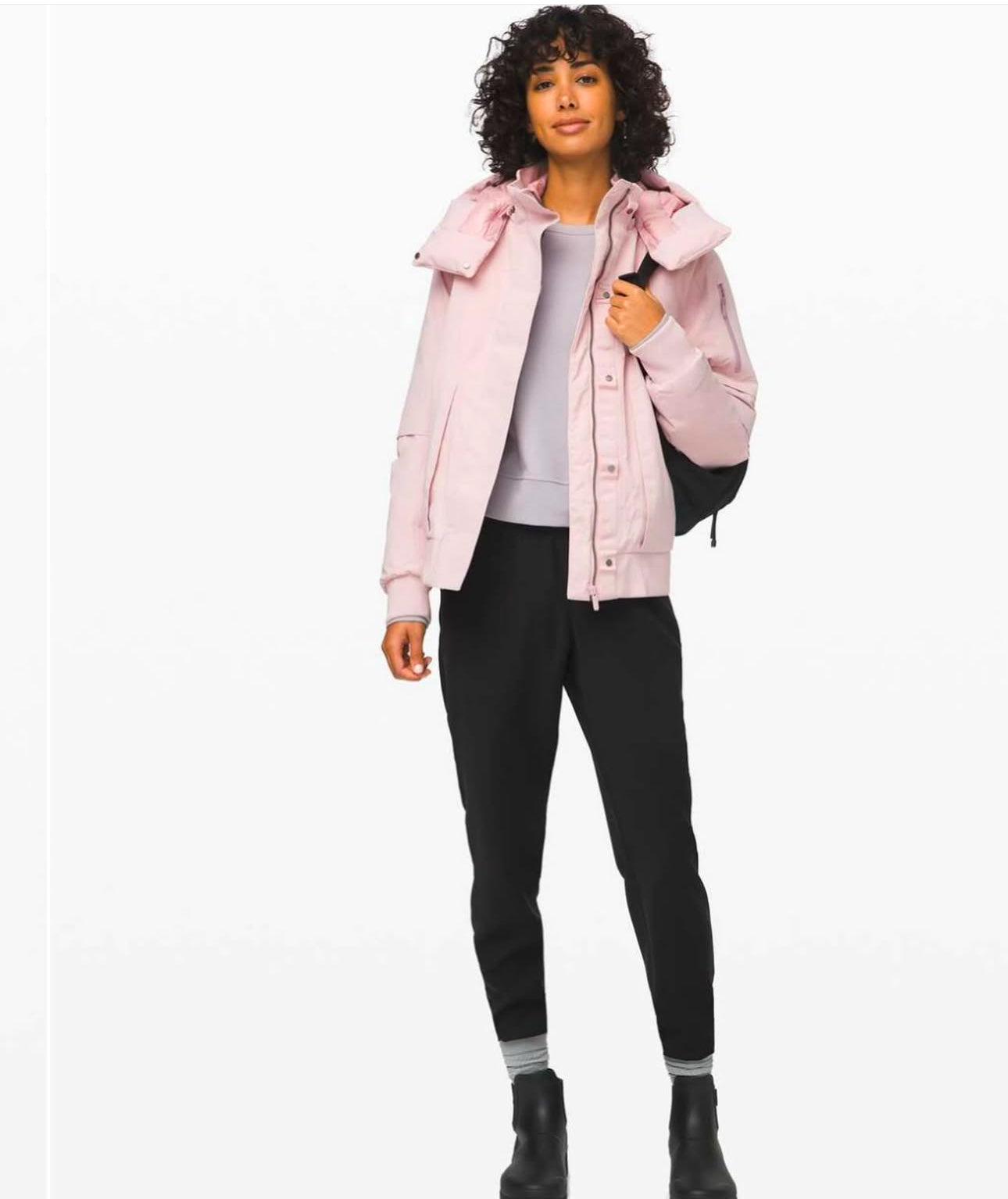 LULULEMON WINTER WARRIOR BOMBER PORCELAIN PINK.