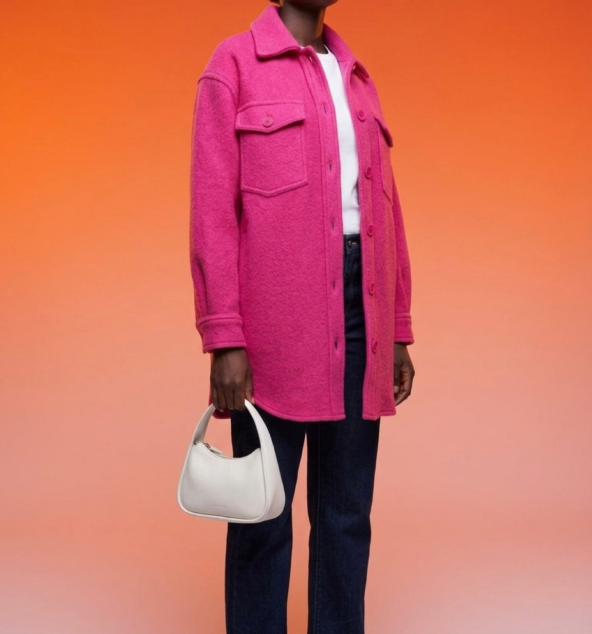 Wilfred Hot Pink Oversized Shirt Jacket 💕 Small