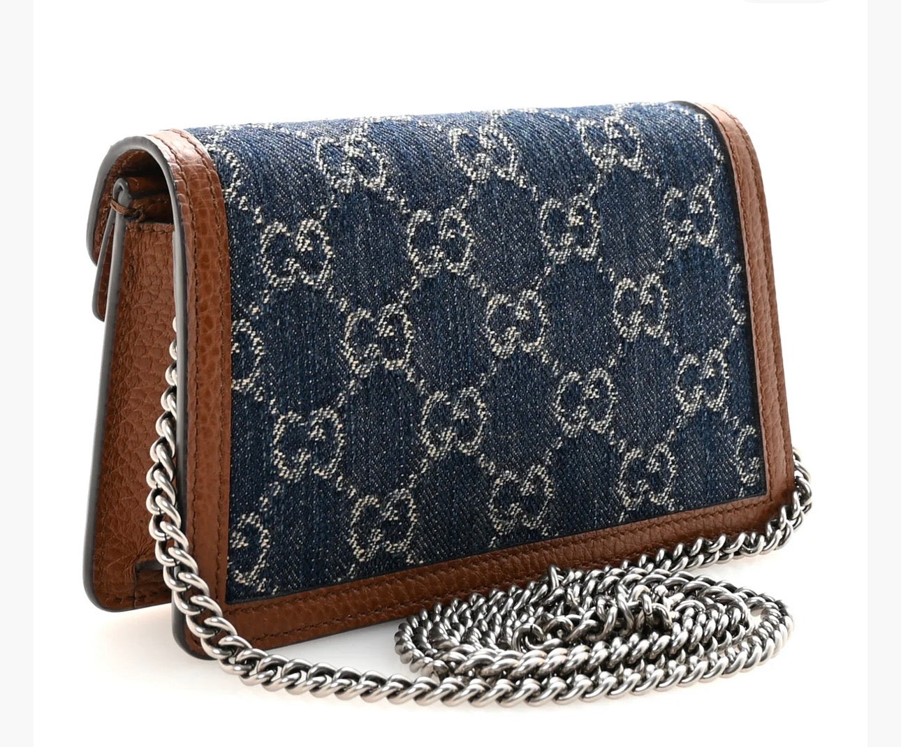 Authentic Gucci Super Mini Dionysus GG Denim Shoulder / Crossbody Bag 💙
