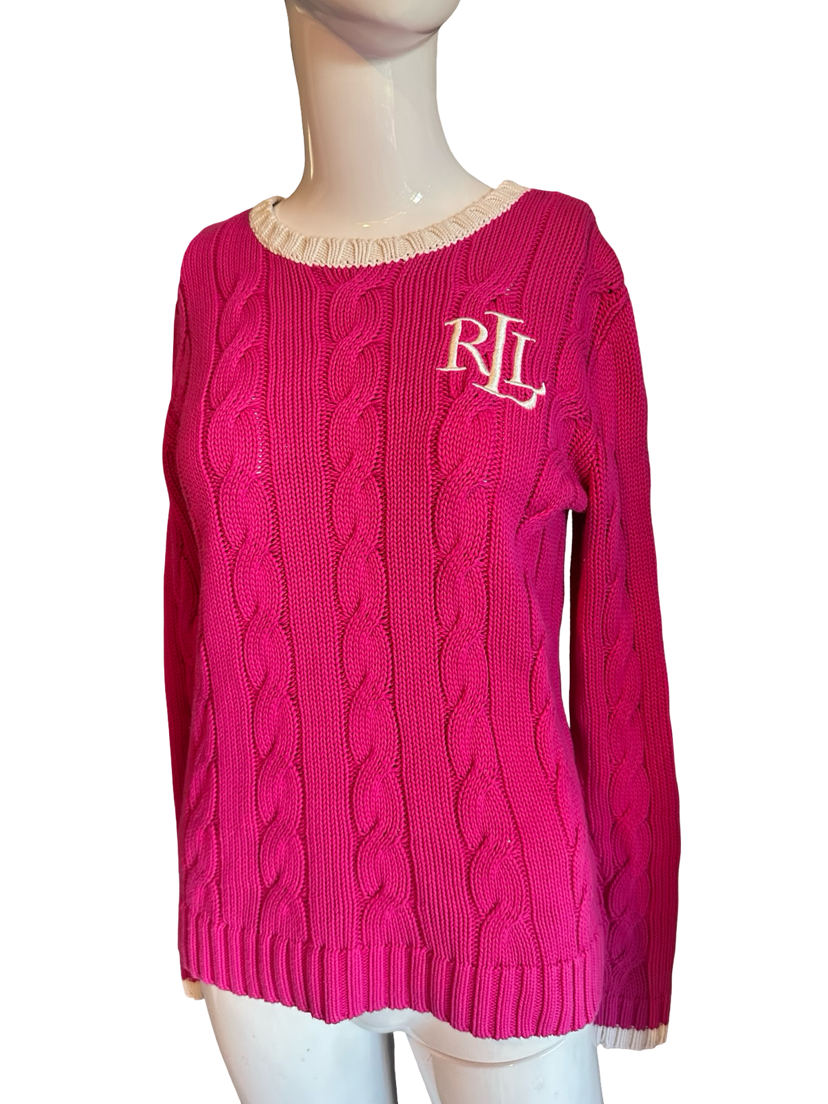 Ralph Lauren Pink Knit Sweater — Size Small