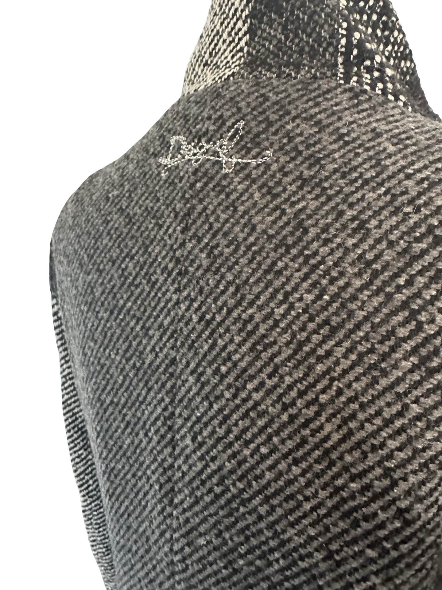 Desigual Asymmetrical Funnel Neck Wool Blend Coat
