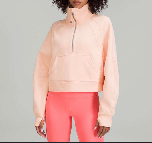 Lululemon Soft Peach Half-Zip Pullover Sz m/l