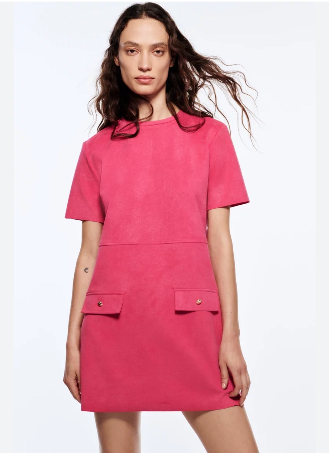 ZARA SUEDE DRESS SZ MED