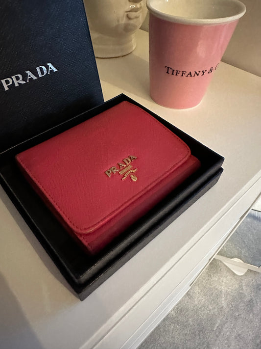 PRADA Red Leather Wallet ❤️