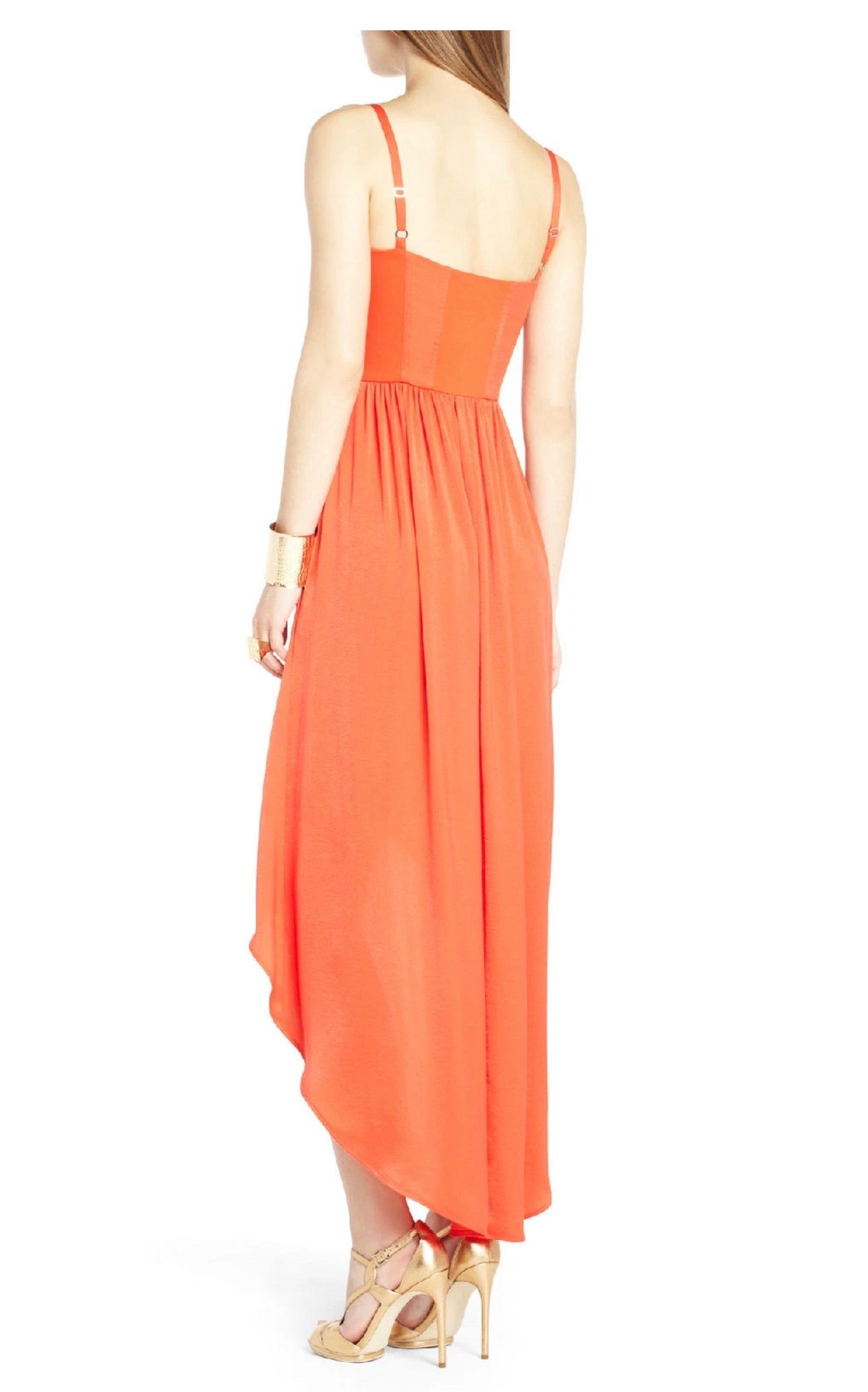 BCBGMAXAZRIA Annamae Bustier High-Low Dress