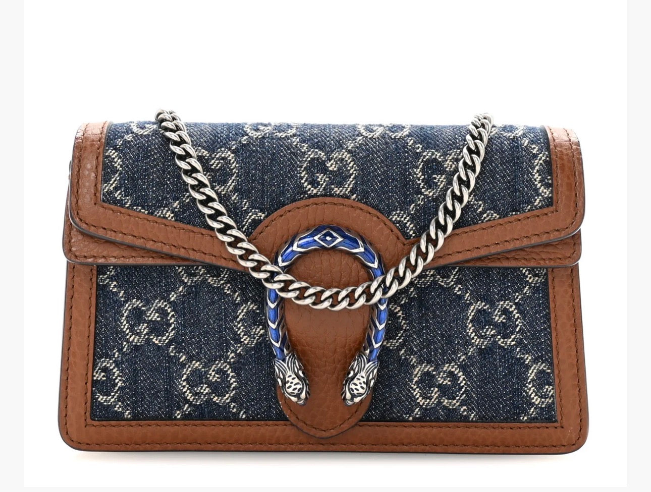 Authentic Gucci Super Mini Dionysus GG Denim Shoulder / Crossbody Bag 💙