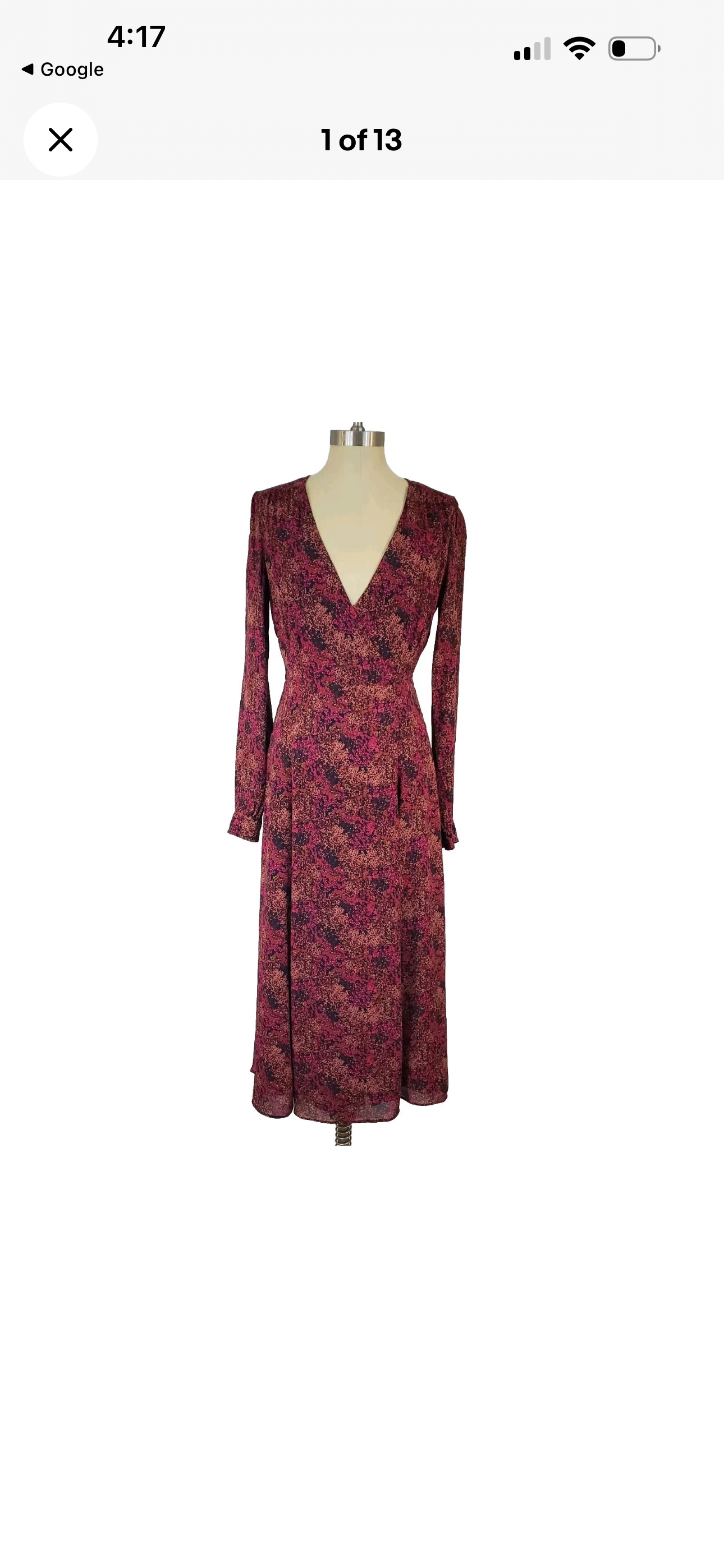 Wilfred by Aritzia Floral Wrap Dress Xs