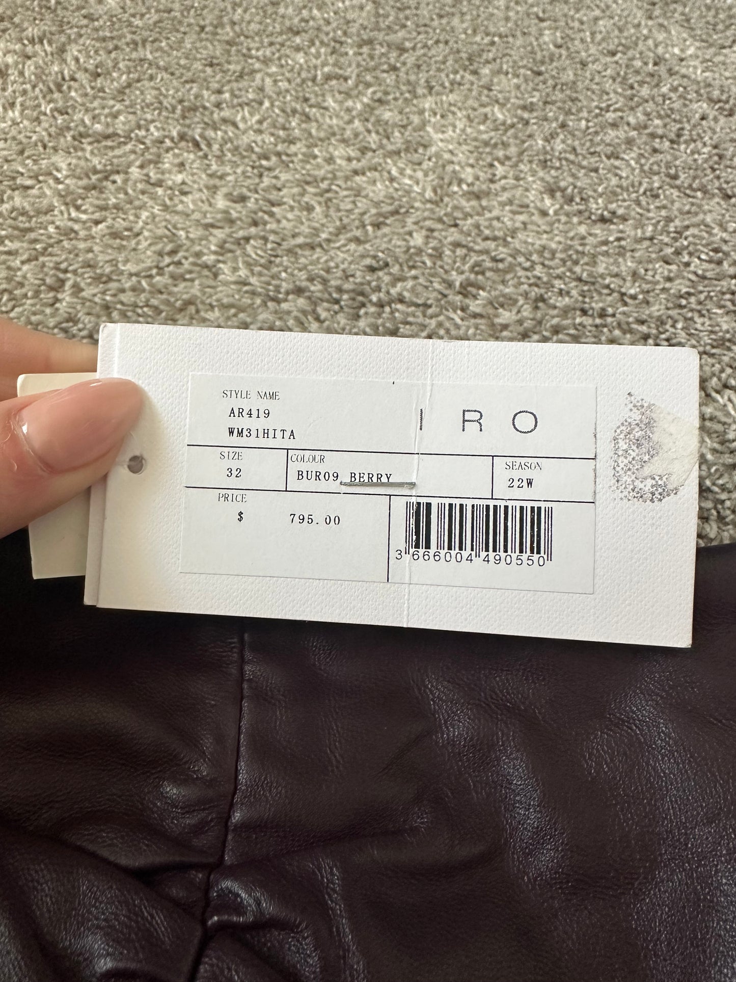 IRO Hita Lamb Leather Mini Skirt | NWT | FR 32 / US 0–2