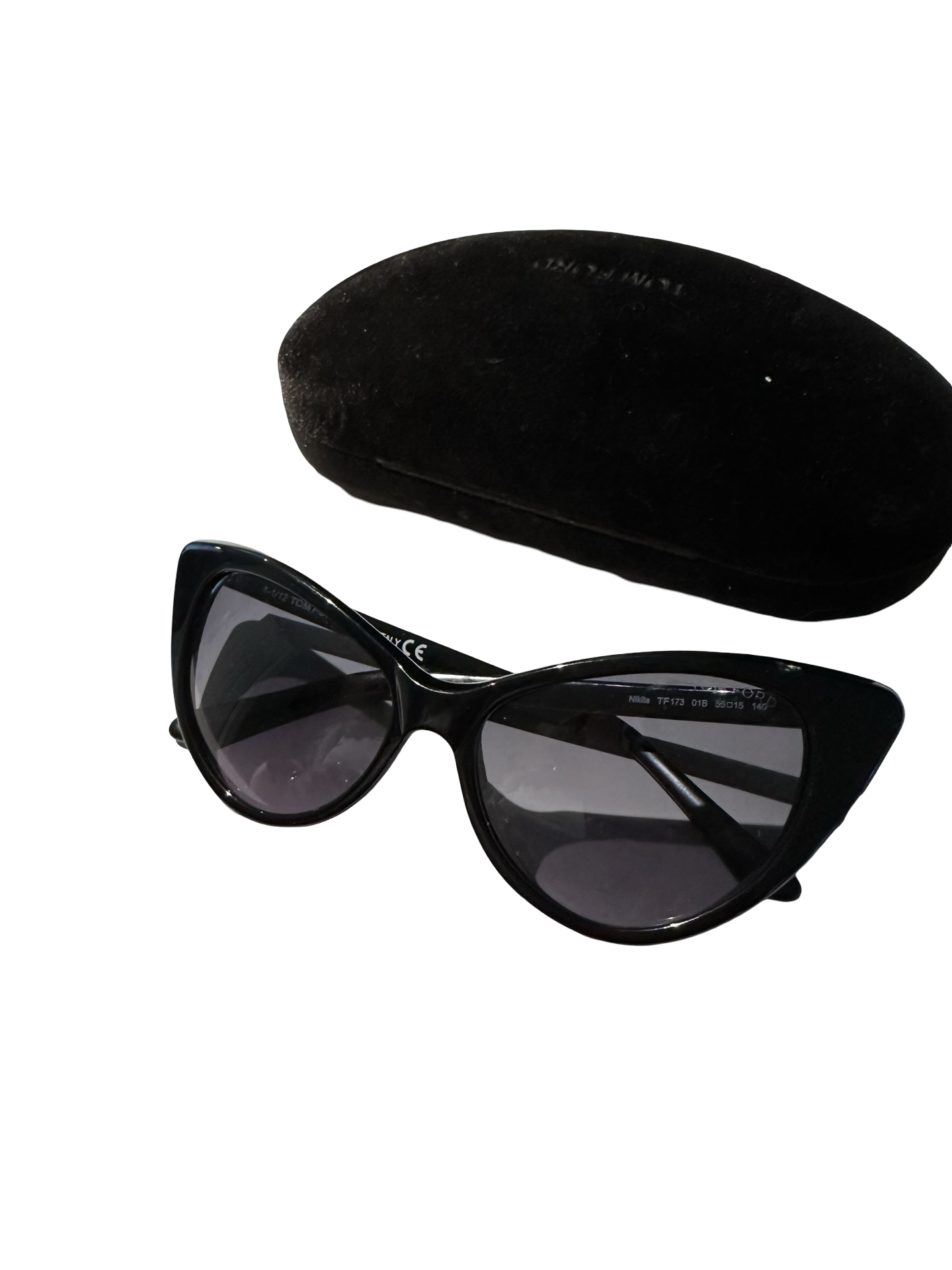 om Ford Evelyn Cat-Eye Sunglasses – Black (TF1173)
