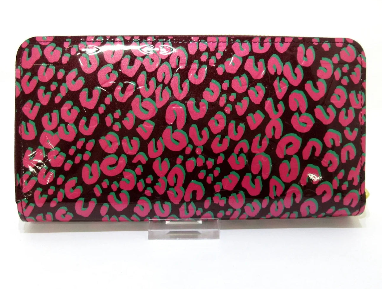 LOUIS VUITTON LIMITED EDITION STEPHEN SPROUSE ROUGE LEOPARD ZIPPY WALLET