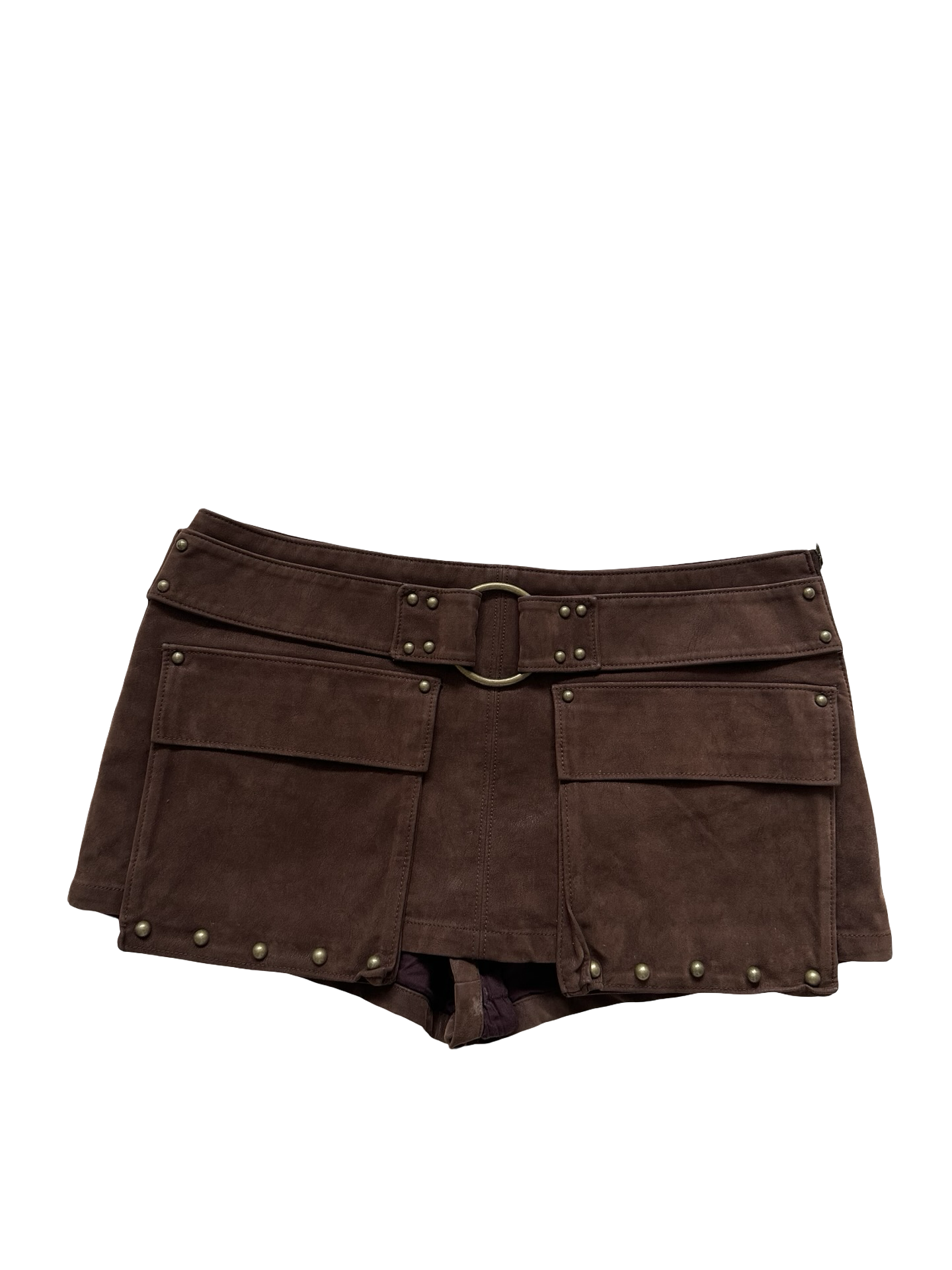 We The Free by Free People Suede Micro Mini Skort – Shaved Chocolate | Size 8
