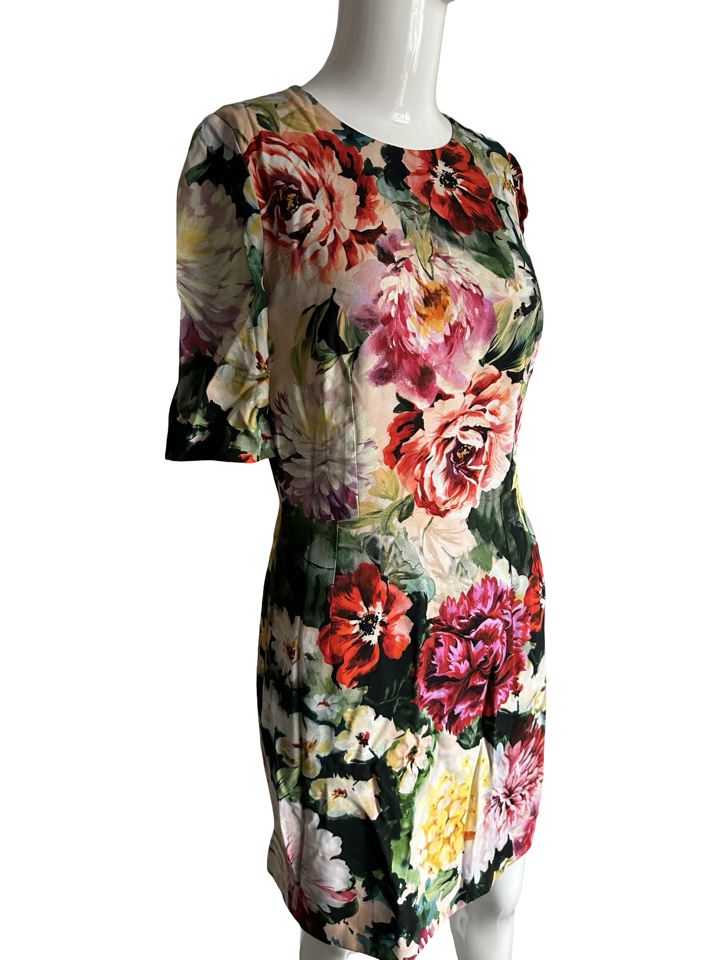 Dolce & Gabbana Floral Silk-Lined Sheath Dress