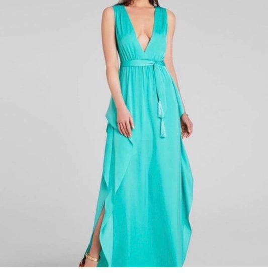 BCBG Max Azria Suzanne Turquoise Maxi Dress – Size 0 – New With Tags