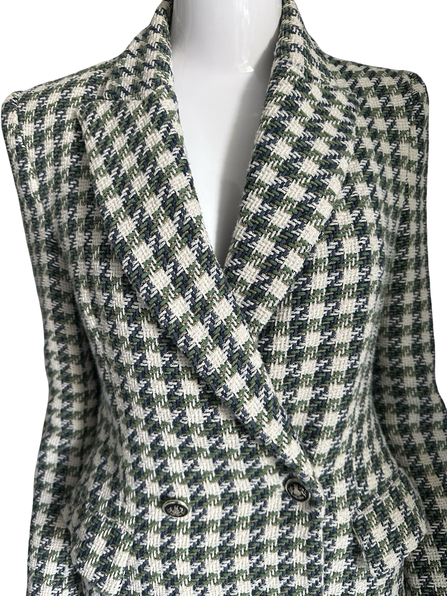 Zara Textured Double-Breasted Blazer Dress Small