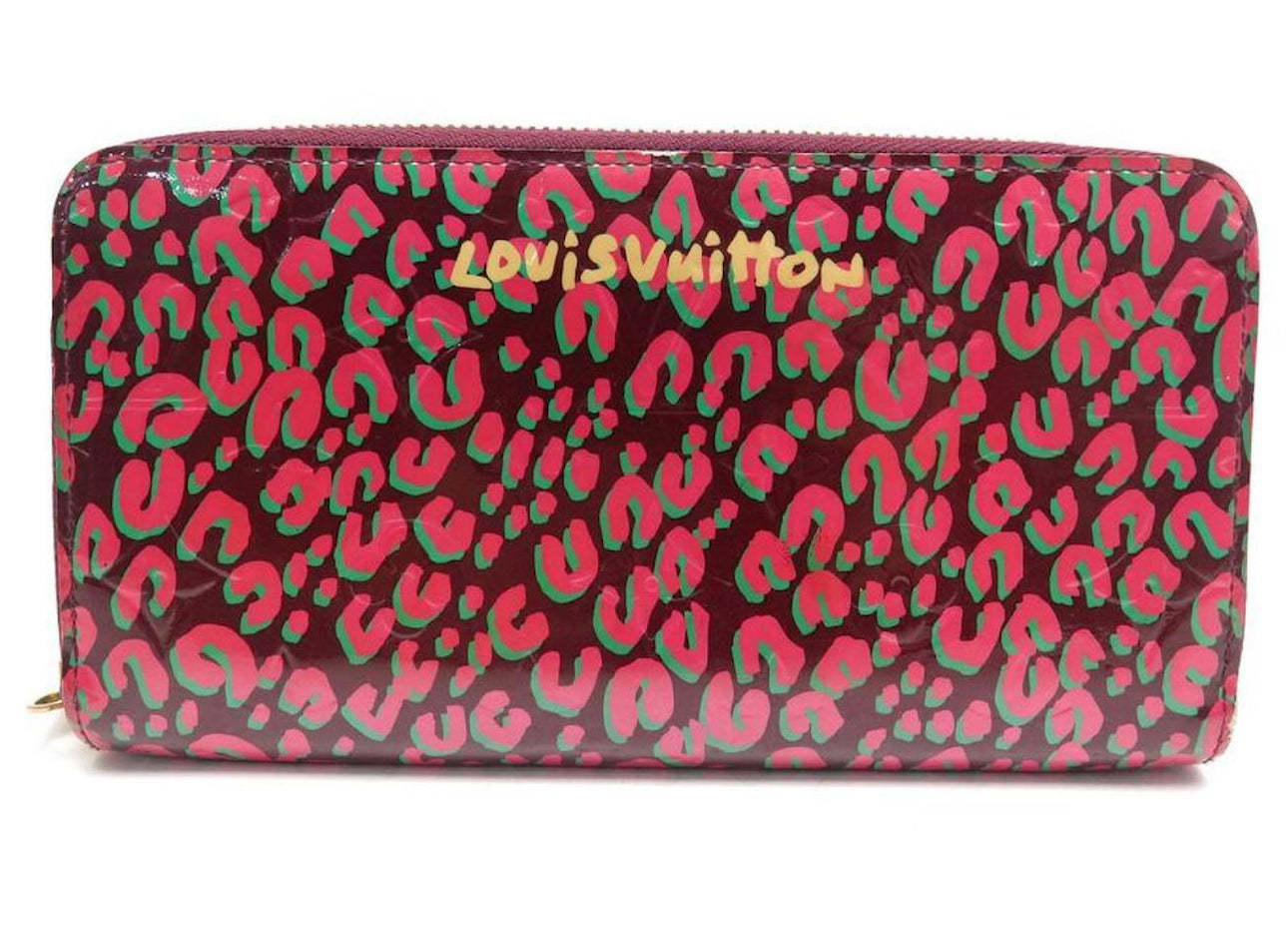 LOUIS VUITTON LIMITED EDITION STEPHEN SPROUSE ROUGE LEOPARD ZIPPY WALLET