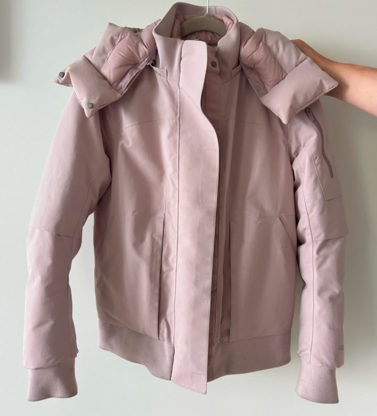 LULULEMON WINTER WARRIOR BOMBER PORCELAIN PINK.