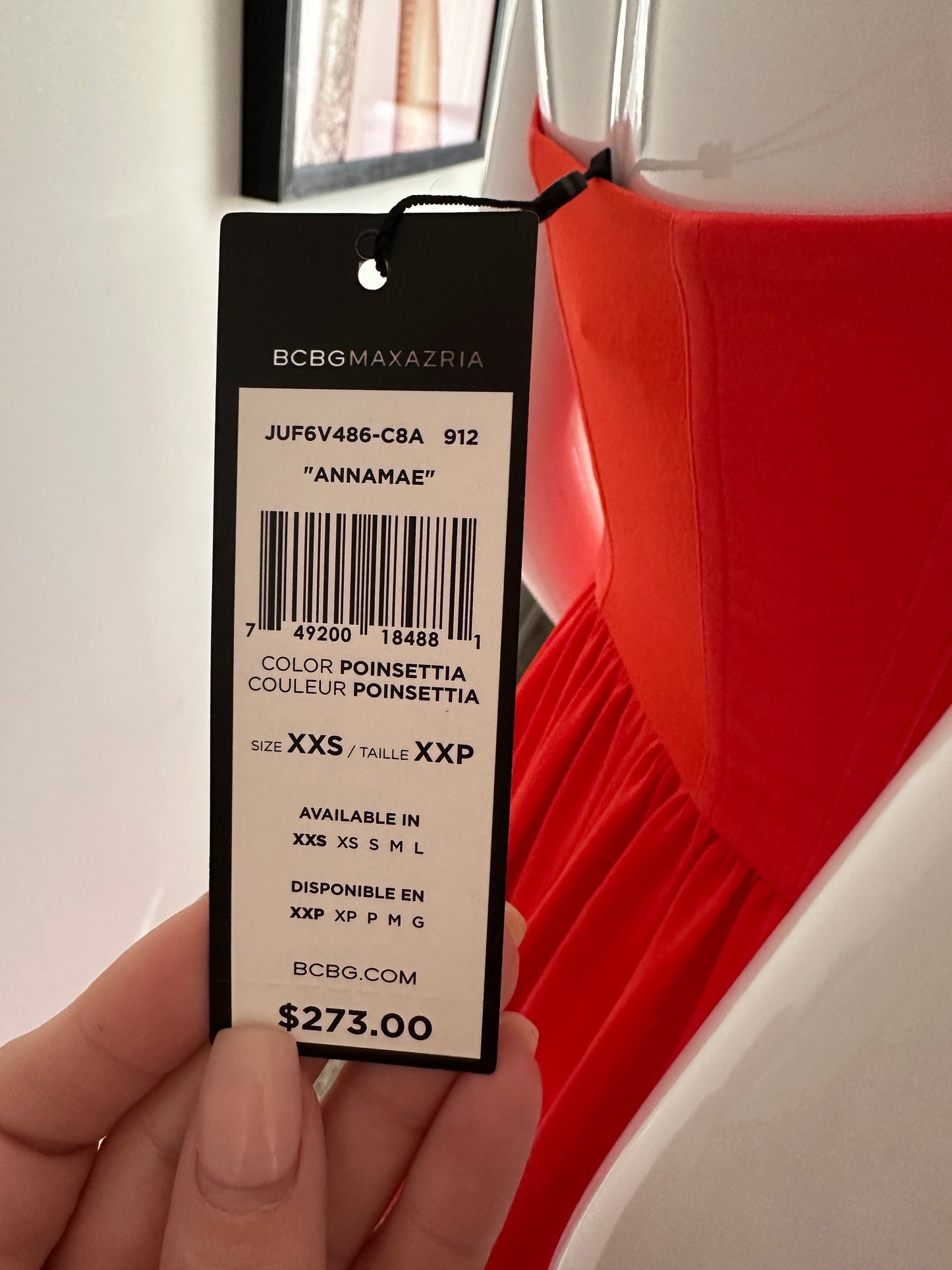 BCBGMAXAZRIA Annamae Bustier High-Low Dress