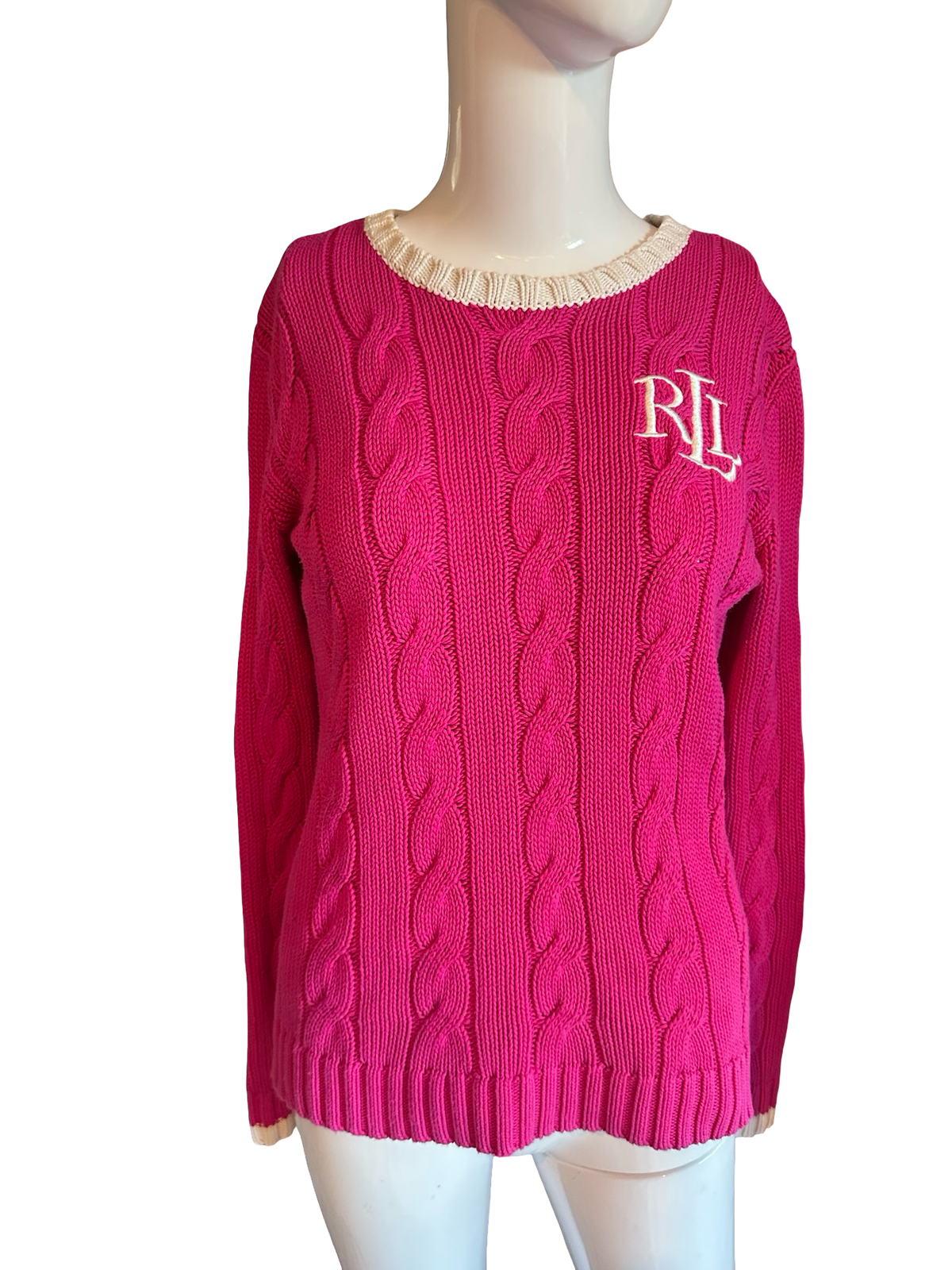 Ralph Lauren Pink Knit Sweater — Size Small