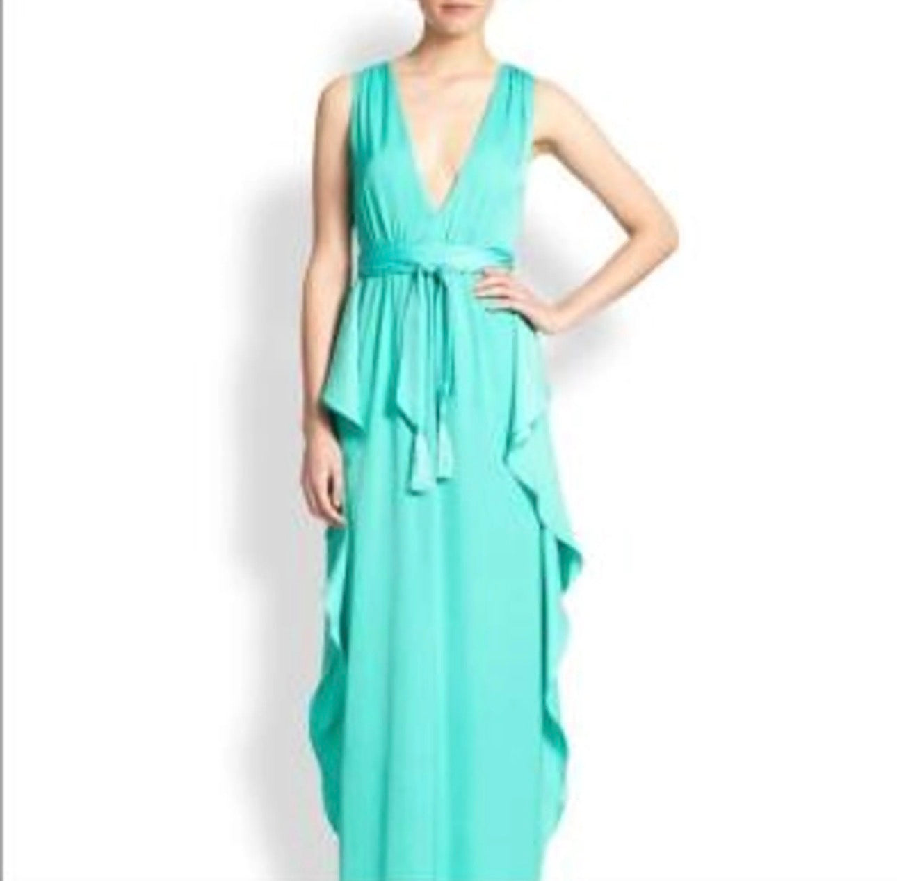 BCBG Max Azria Suzanne Turquoise Maxi Dress – Size 0 – New With Tags