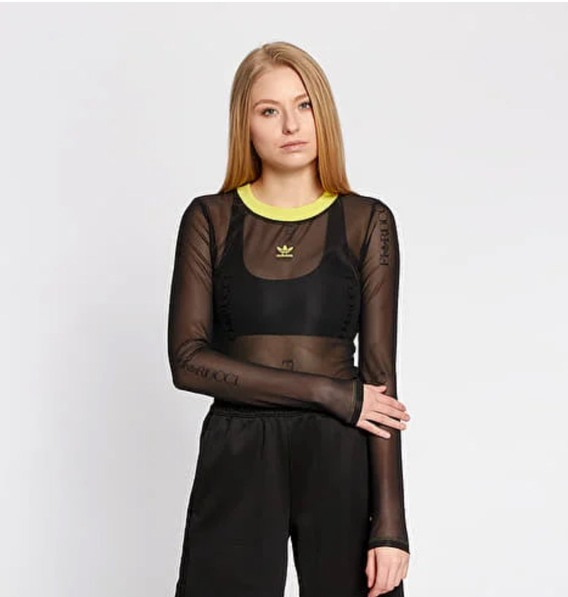 ADIDAS x FIORUCCI Sheer Mesh Long Sleeve Tee – Size XS