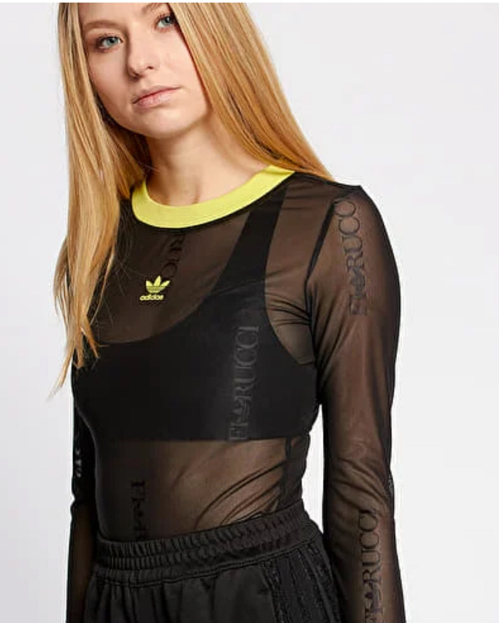 ADIDAS x FIORUCCI Sheer Mesh Long Sleeve Tee – Size XS