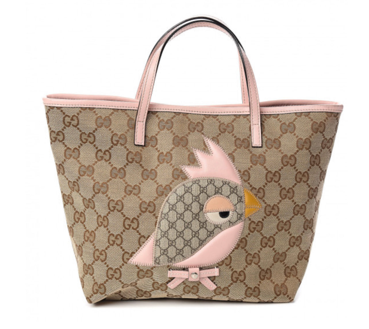 Gucci Mini Zoo Bird Pink Tote YEG Designer Consignment