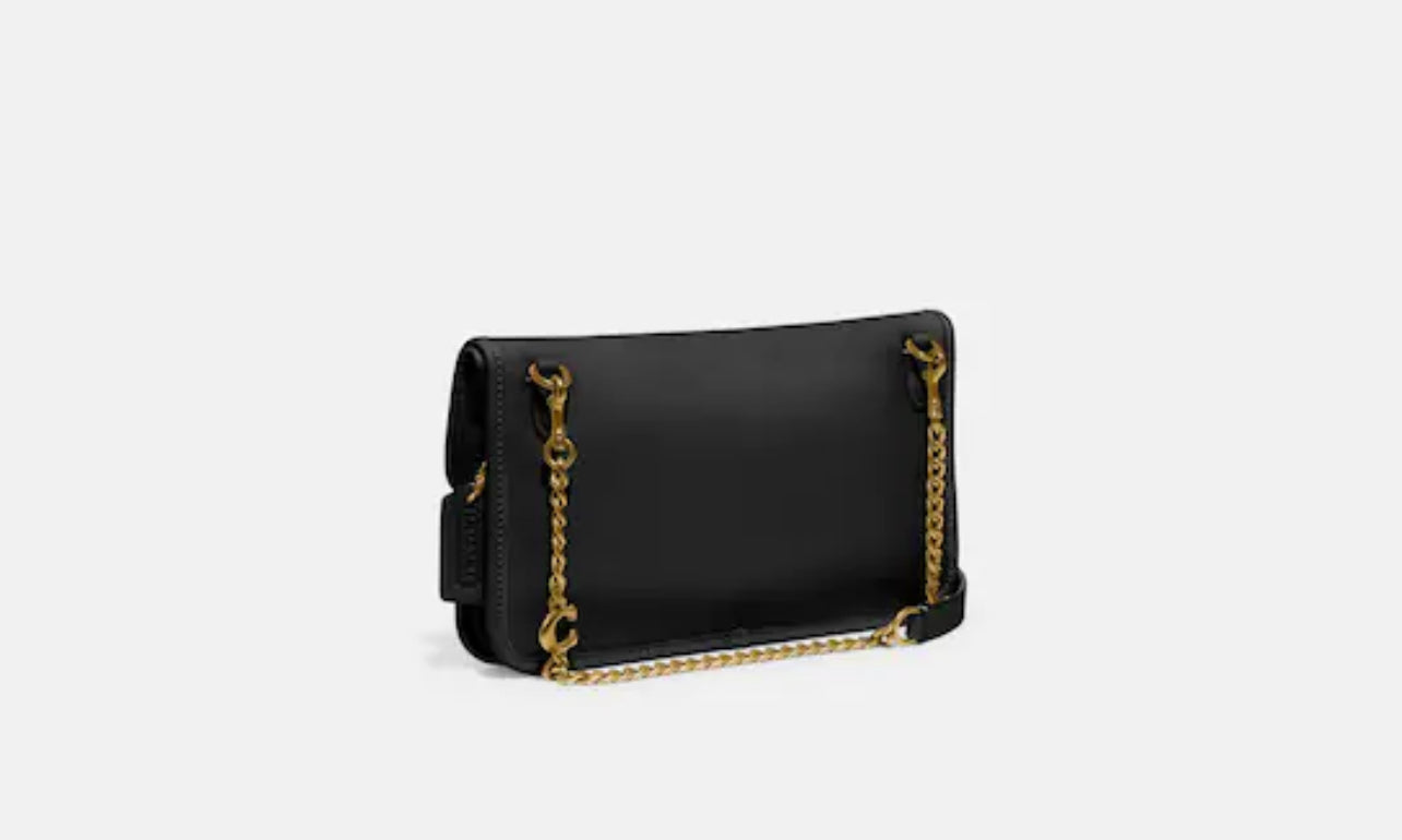 Coach Foldover Cut Out Clutch Crossbody