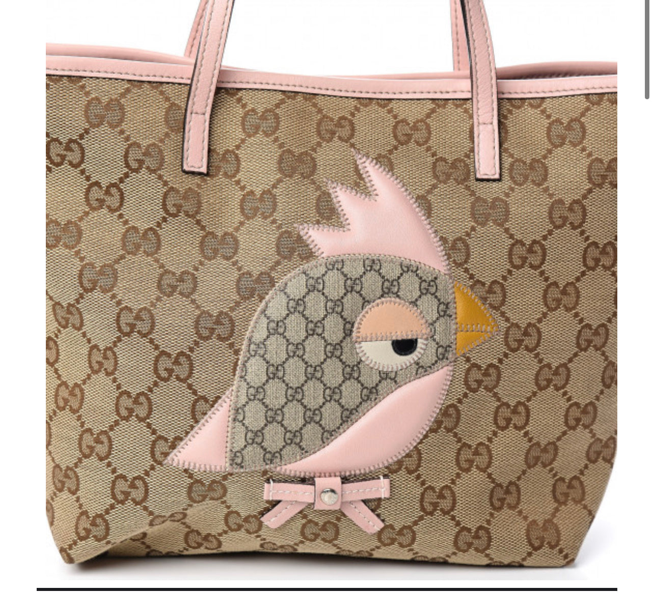 Gucci Mini Zoo Bird Pink Tote