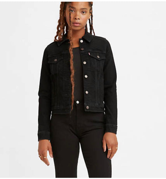 Levis Black Denim Jacket Size small